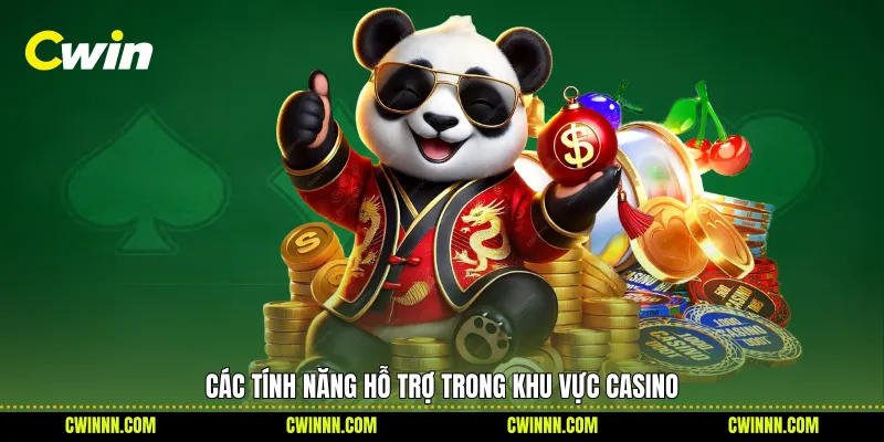 Các tính năng hỗ trợ trong khu vực casino 