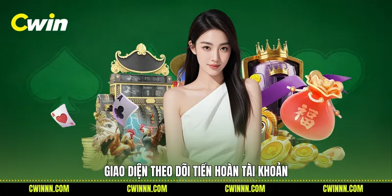 Giao diện theo dõi tiền hoàn tài khoản Giao diện theo dõi tiền hoàn tài khoản